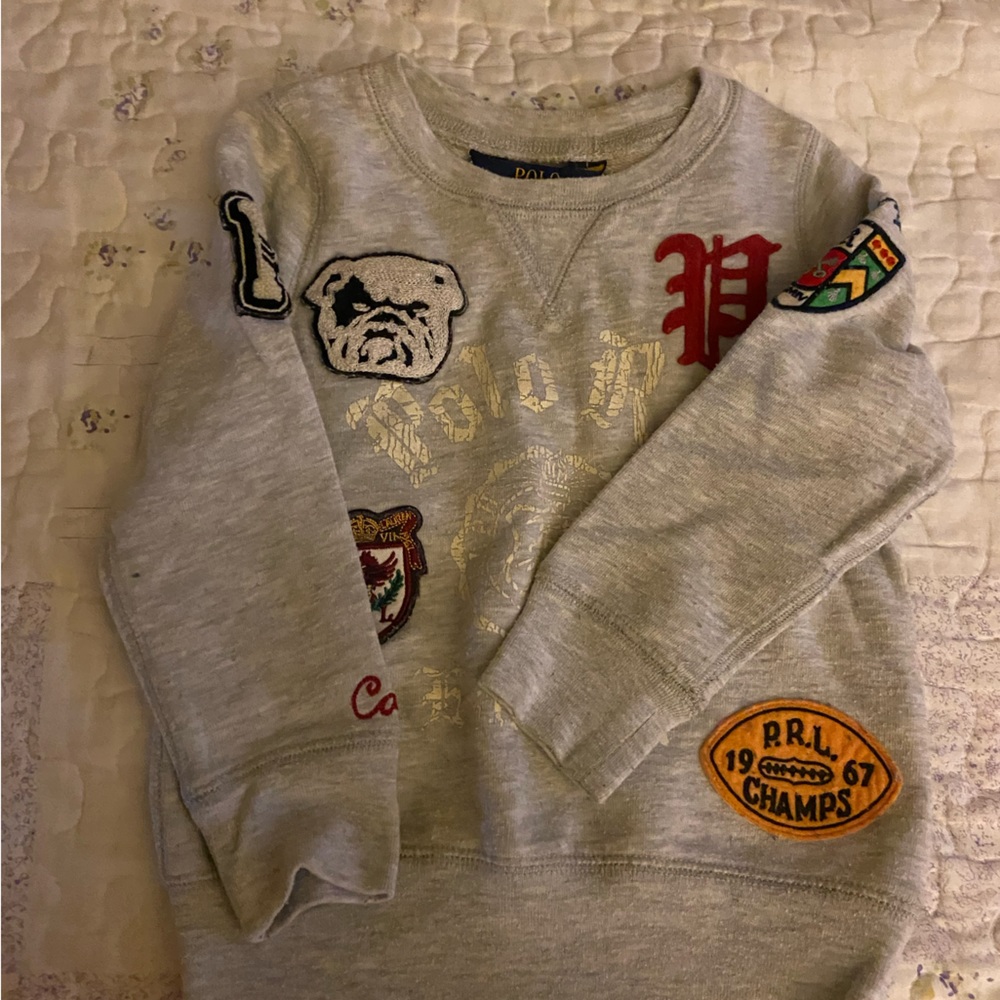 Polo by Ralph Lauren Toddler Patchwork Sweatshirt. Pre-Loved